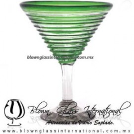 Copa Martini Espiral y Borde de Color